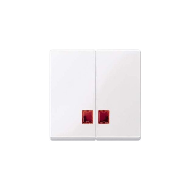 Merten MEG3456-0325 Doppelwippe mit Rotem Symbolfenster Aktivweiß glänzend System M