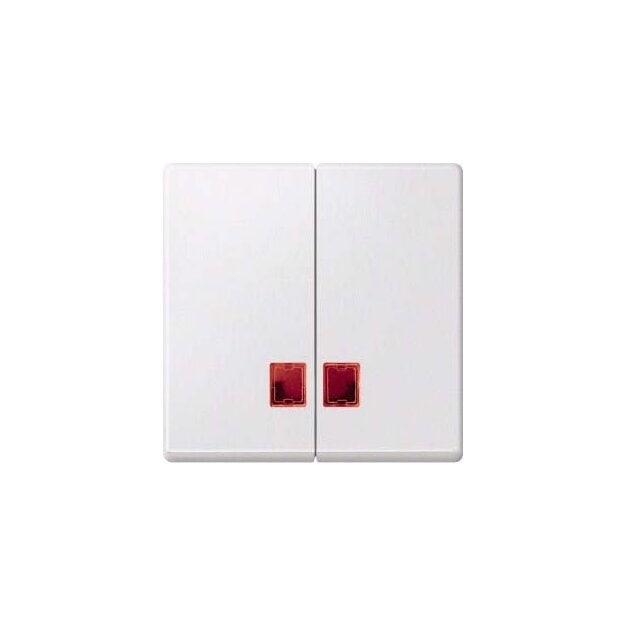Merten MEG3456-0419 Doppelwippe mit Rotem Symbolfenster Polarweiß System M