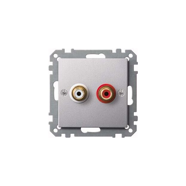 Merten MEG4350-0460 Steckdose für Audio Anschluss Aluminium System M