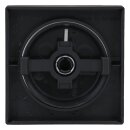 Busch-Jaeger 6540-885-102 Zentralscheibe mit Drehknopf, Bef.-Mutter und Glimmlampe (Kunststoff (lackiert)) Schwarz Matt future® linear 2CKA006599A2966