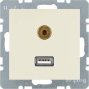 Berker 3315398982 USB/3 5 mm Audio Steckdose S.1/B.3/B.7...