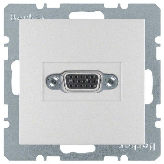 Berker 3315411404 VGA Steckdose mit Schraub-Liftklemmen S.1/B.3/B.7 Alu matt