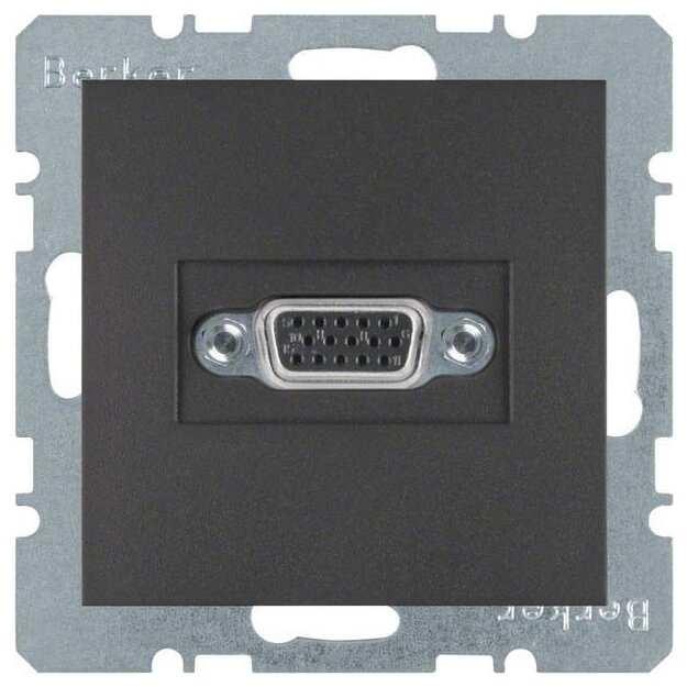 Berker 3315411606 VGA Steckdose mit Schraub-Liftklemmen S.1/B.3/B.7 Anthrazit matt