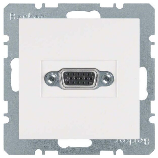 Berker 3315411909 VGA Steckdose mit Schraub-Liftklemmen S.1/B.3/B.7 Polarweiß matt