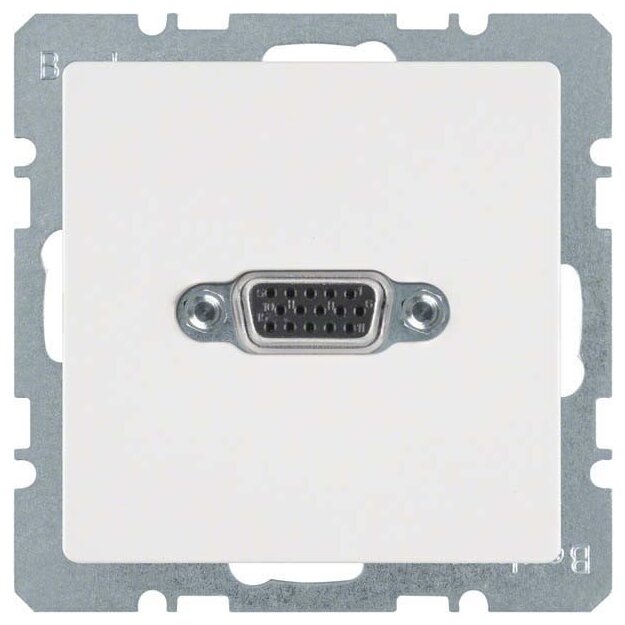 Berker 3315416089 VGA Steckdose mit Schraub-Liftklemmen Q.1/Q.3 Polarweiß samt
