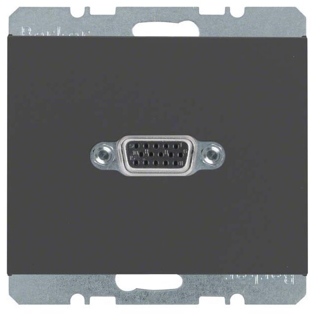 Berker 3315417006 VGA Steckdose mit Schraub-Liftklemmen K.1 Anthrazit matt