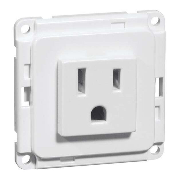 Peha 00602511 Compacta US NEMA-Steckdose Einbau Reinweiß 5-15 R 15 A 125 V