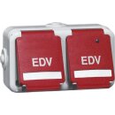 Peha 00814311 Steckdose SCHUKO 2-fach Rot EDV...