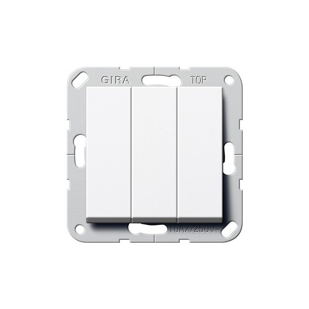 Gira 283203 Wippschalter 3-fach Wechselschalter System 55 Reinweiß