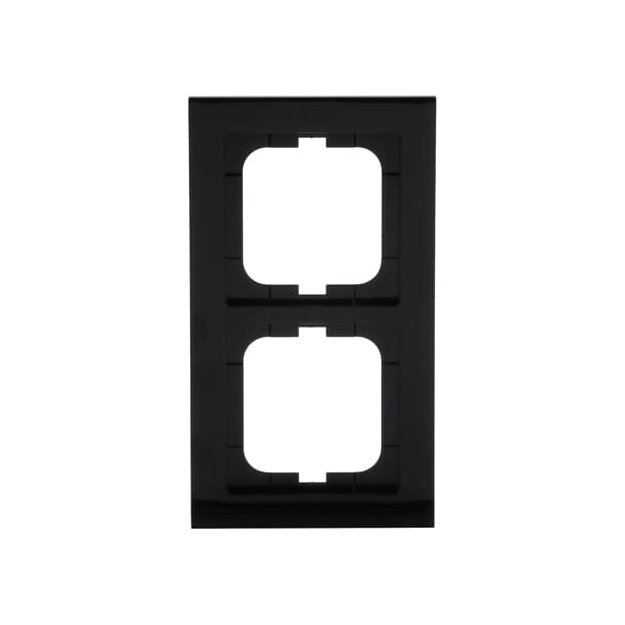 Busch-Jaeger 1722-281 Abdeckrahmen 2-fach Rahmen (Thermoplast) Schwarz Busch-axcent® 2CKA001754A4410