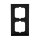 Busch-Jaeger 1722-281 Abdeckrahmen 2-fach Rahmen (Thermoplast) Schwarz Busch-axcent® 2CKA001754A4410