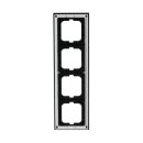 Busch-Jaeger 1724-281 Abdeckrahmen 4-fach Rahmen (Thermoplast) Schwarz Busch-axcent® 2CKA001754A4412