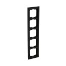 Busch-Jaeger 1725-281 Abdeckrahmen 5-fach Rahmen (Thermoplast) Schwarz Busch-axcent® 2CKA001754A4413