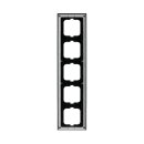 Busch-Jaeger 1725-281 Abdeckrahmen 5-fach Rahmen (Thermoplast) Schwarz Busch-axcent® 2CKA001754A4413