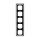 Busch-Jaeger 1725-281 Abdeckrahmen 5-fach Rahmen (Thermoplast) Schwarz Busch-axcent® 2CKA001754A4413