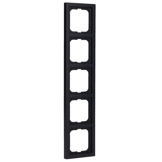 Busch-Jaeger 1725-885K future® linear-Abdeckrahmen 5-fach Rahmen (Kunststoff (lackiert)) Schwarz Matt future® linear 2CKA001754A4423