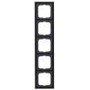 Busch-Jaeger 1725-885K future® linear-Abdeckrahmen 5-fach Rahmen (Kunststoff (lackiert)) Schwarz Matt future® linear 2CKA001754A4423
