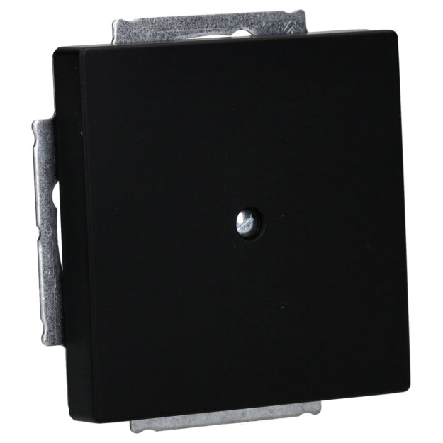 Busch-Jaeger 1742-885 Blindzentralscheibe mit Tragring (Kunststoff (lackiert)) Schwarz Matt future® linear 2CKA001710A3895