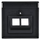 Busch-Jaeger 1803-02-885 Zentralscheibe 2-fach (Kunststoff (lackiert)) Schwarz Matt future® linear 2CKA001710A3911