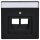 Busch-Jaeger 1803-02-885 Zentralscheibe 2-fach (Kunststoff (lackiert)) Schwarz Matt future® linear 2CKA001710A3911