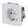 Busch-Jaeger 20 EUCBL-884 SCHUKO® Steckdosen-Einsatz mit LED Kontrolllicht (Kunststoff (lackiert)) Studioweiß Matt 2CKA002013A5336