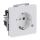 Busch-Jaeger 20 EUCBL-884 SCHUKO® Steckdosen-Einsatz mit LED Kontrolllicht (Kunststoff (lackiert)) Studioweiß Matt 2CKA002013A5336