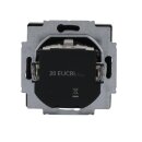 Busch-Jaeger 20 EUCBL-885 SCHUKO® Steckdosen-Einsatz mit LED Kontrolllicht (Kunststoff (lackiert)) Schwarz Matt 2CKA002013A5330