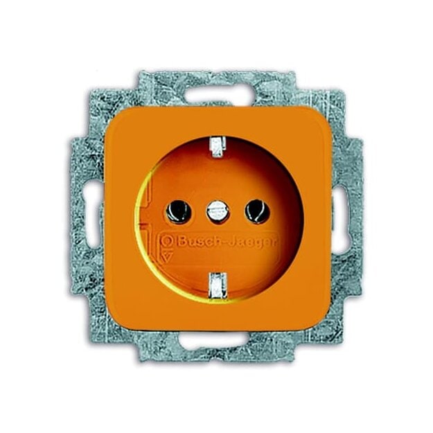 Busch-Jaeger 20 EUCKS-14-212 SCHUKO® Steckdosen-Einsatz mit erh. Berührungsschutz (Thermoplast) Orange 2CKA002013A5310