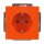 Busch-Jaeger 20 EUCKS-14-82 SCHUKO® Steckdosen-Einsatz mit erh. Berührungsschutz (Thermoplast) Orange future® linear 2CKA002013A5324