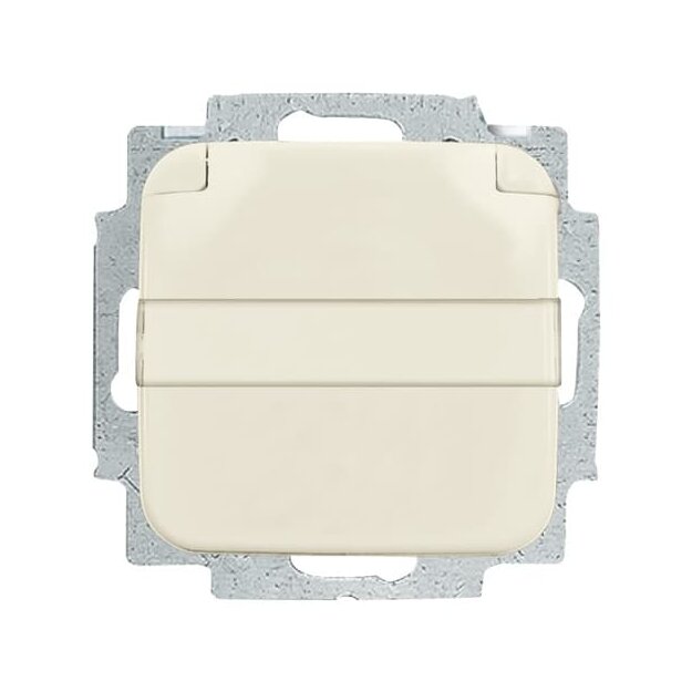 Busch-Jaeger 20 EUKNB-212 SCHUKO® Steckdosen-Einsatz mit Klappdeckel und Beschriftungsfeld (Thermoplast) Weiß 2CKA002013A5311