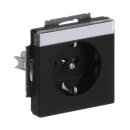 Busch-Jaeger 20 EUN-885 SCHUKO® Steckdosen-Einsatz mit Beschriftungsfeld (Kunststoff (lackiert)) Schwarz Matt 2CKA002011A3884