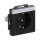 Busch-Jaeger 20 EUN-885 SCHUKO® Steckdosen-Einsatz mit Beschriftungsfeld (Kunststoff (lackiert)) Schwarz Matt 2CKA002011A3884