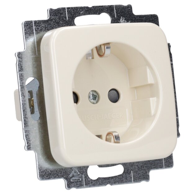 Busch-Jaeger 20 EURKS-212 SCHUKO® Steckdosen-Einsatz mit erh. Berührungsschutz (Duroplast) Weiß Busch-Duro 2000® SI 2CKA002013A5312