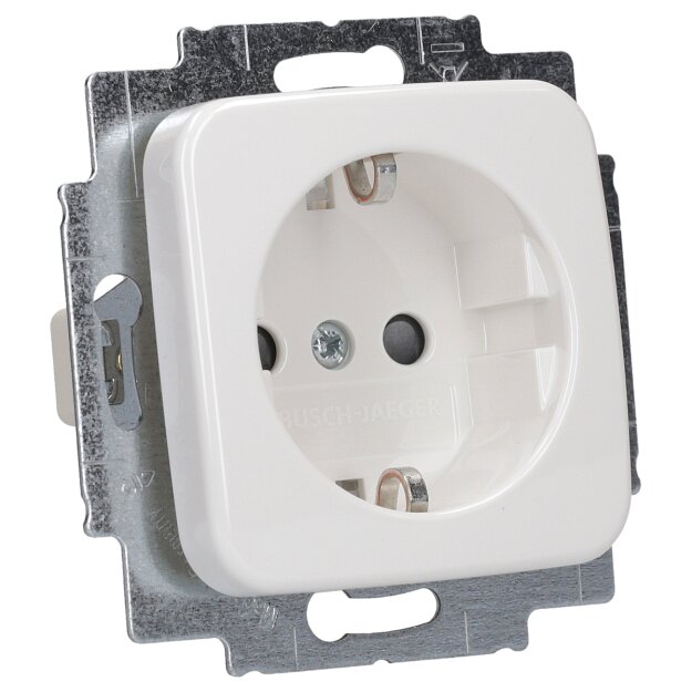 Busch-Jaeger 20 EURKS-214 SCHUKO® Steckdosen-Einsatz mit erh. Berührungsschutz (Thermoplast) Alpinweiß Reflex SI 2CKA002013A5319