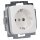 Busch-Jaeger 20 EURKS-214 SCHUKO® Steckdosen-Einsatz mit erh. Berührungsschutz (Thermoplast) Alpinweiß Reflex SI 2CKA002013A5319