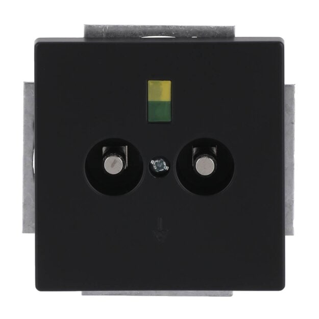 Busch-Jaeger 2095 UC-885 Unterputz-Potenzial-Ausgleichsstecker 2-fach (Kunststoff (lackiert)) Schwarz Matt future® linear 2CKA002495A0092