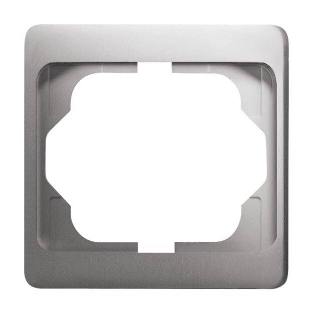 Busch-Jaeger 1721 KA-20 Abdeckrahmen 1-fach Rahmen (Echtmetalloberfläche) Platin alpha 2CKA001754A4373