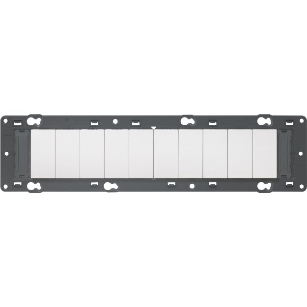Legrand 077070 Blindabdeckungen 1-modulig Montageplatte 3-fach und 4-fach Weiß
