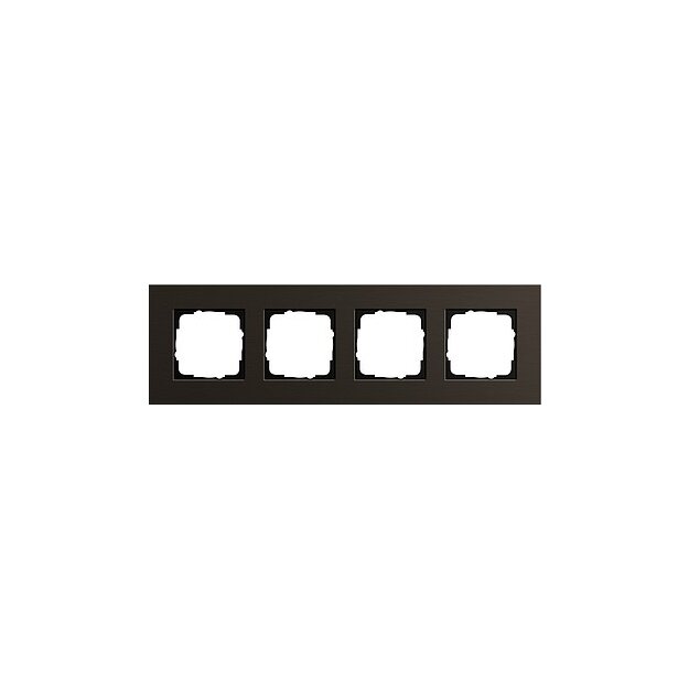 Gira 0214127 Abdeckrahmen 4-fach Gira Esprit Aluminium Braun