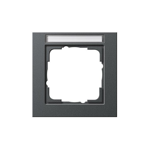 Gira 109123 Abdeckrahmen 1-fach Beschriftungsfeld Gira E2 Anthrazit
