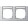 Gira 109225 Abdeckrahmen 2-fach waagerecht Beschriftungsfeld Gira E2 Farbe Alu