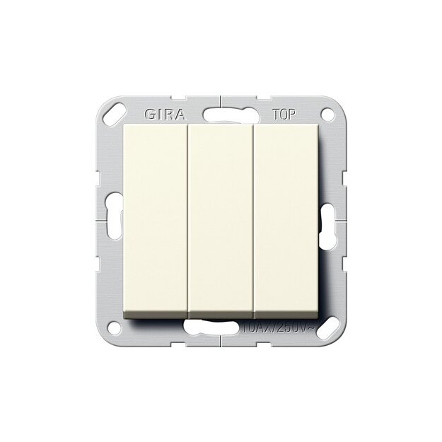 Gira 284401 Wipptaster BS 3-fach Schließer System 55 Cremeweiß