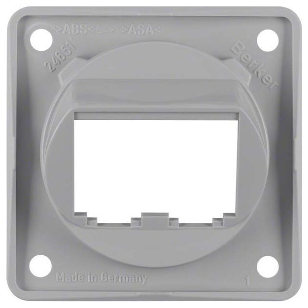 Berker 845582507 Tragplatte 2-fach für BTR-/E-DAT Module Integro Modul-Einsätze Grau glänzend