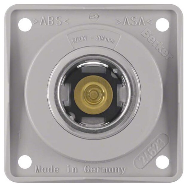 Berker 845712507 Power Steckdose 12 V Integro Modul-Einsätze Grau glänzend