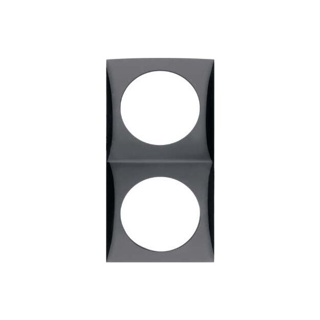 Berker 918262510 Rahmen 2-fach Integro Flow Schwarz glänzend