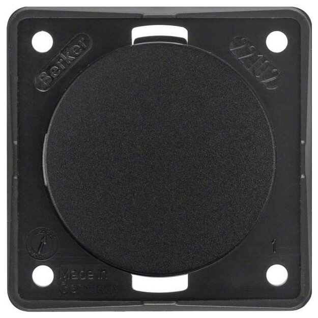 Berker 945162510 Blindverschluss Integro Modul-Einsätze Schwarz glänzend
