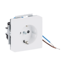 Busch-Jaeger 20 EUCBLI-884 SCHUKO® Steckdosen-Einsatz Busch-steplight® mit Nachtorientierungslicht (Kunststoff (lackiert)) Studioweiß Matt 2CKA002013A5326