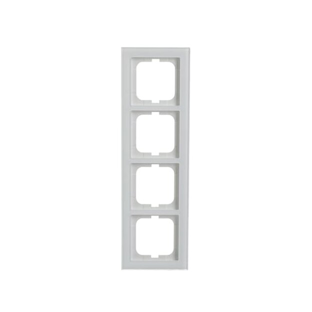 Busch-Jaeger 1724-280 Abdeckrahmen 4-fach Rahmen (Weißglas) Glas Weiß Busch-axcent® 2CKA001754A4440