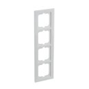 Busch-Jaeger 1724-280 Abdeckrahmen 4-fach Rahmen (Weißglas) Glas Weiß Busch-axcent® 2CKA001754A4440