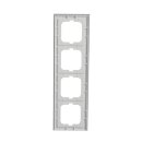 Busch-Jaeger 1724-280 Abdeckrahmen 4-fach Rahmen (Weißglas) Glas Weiß Busch-axcent® 2CKA001754A4440